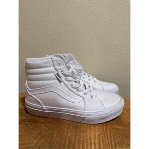 Girls Vans Filmore Hi White Sneakers size 1